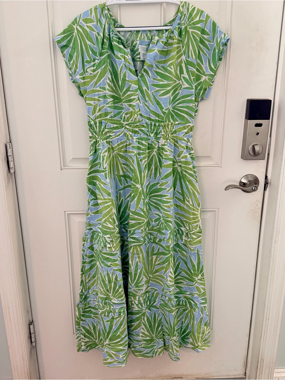 Sigrid Olsen Linen Blend Maxi Dress S | NWT Blue Green